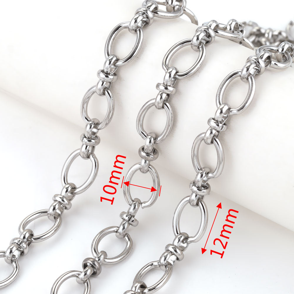 Wholesale 5 rolls - 500 cm various styles of stainless steel punk chain